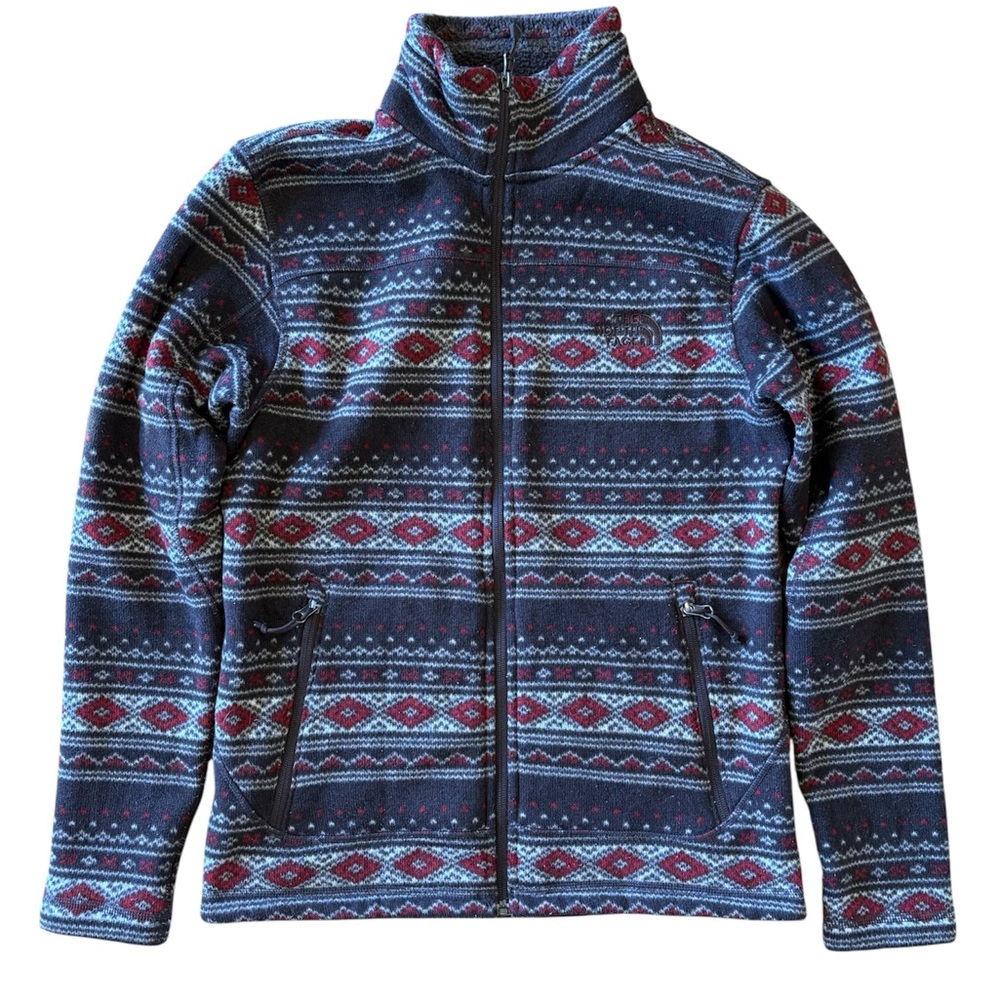 North Face Men’s Full Zip Sherpa Fleece Jacket on Aztec Fair Isle